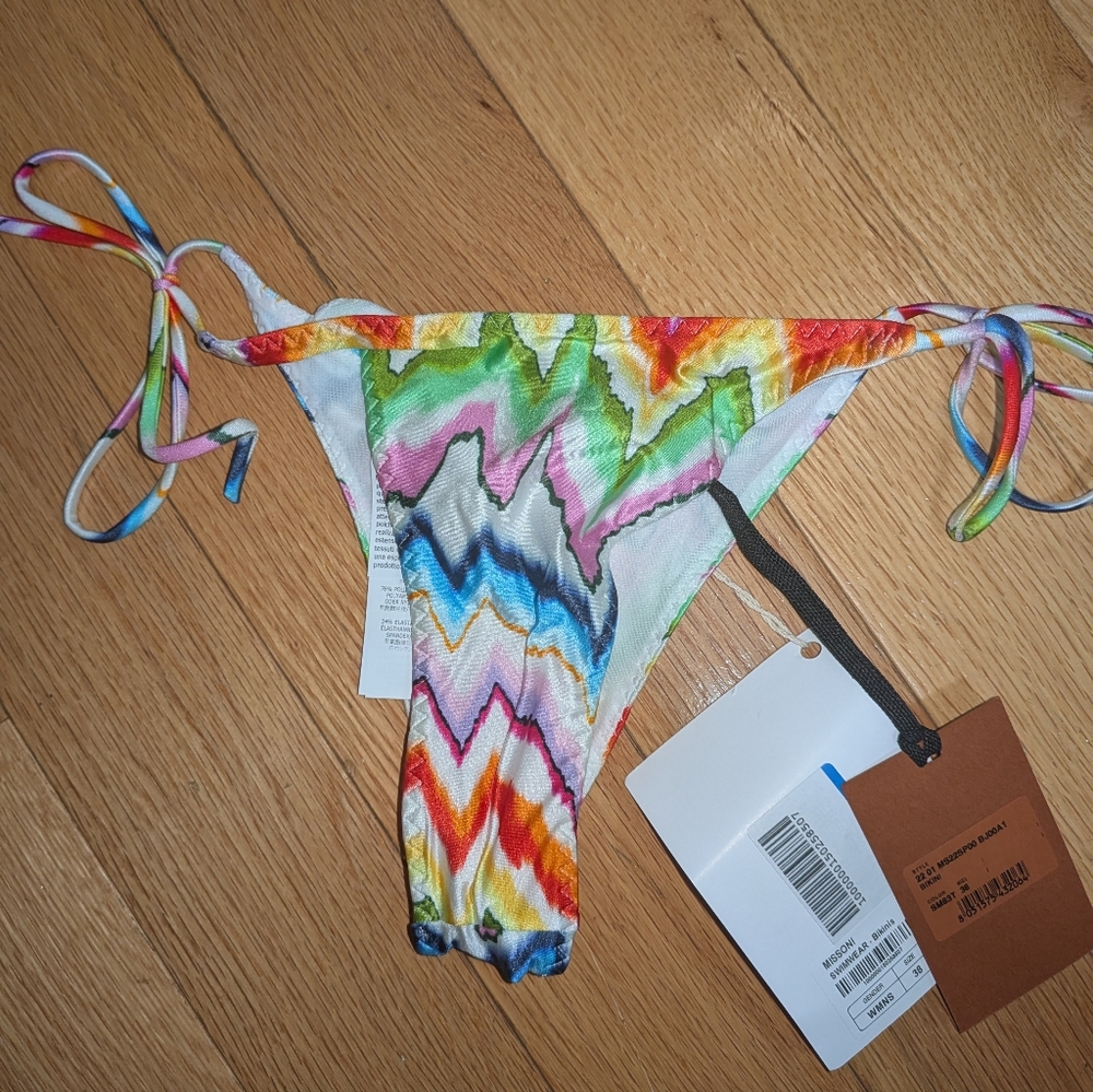 2B. NWT MISSONI ZIGZAG STRING BIKINI BOTTOM - Picture 3 of 5